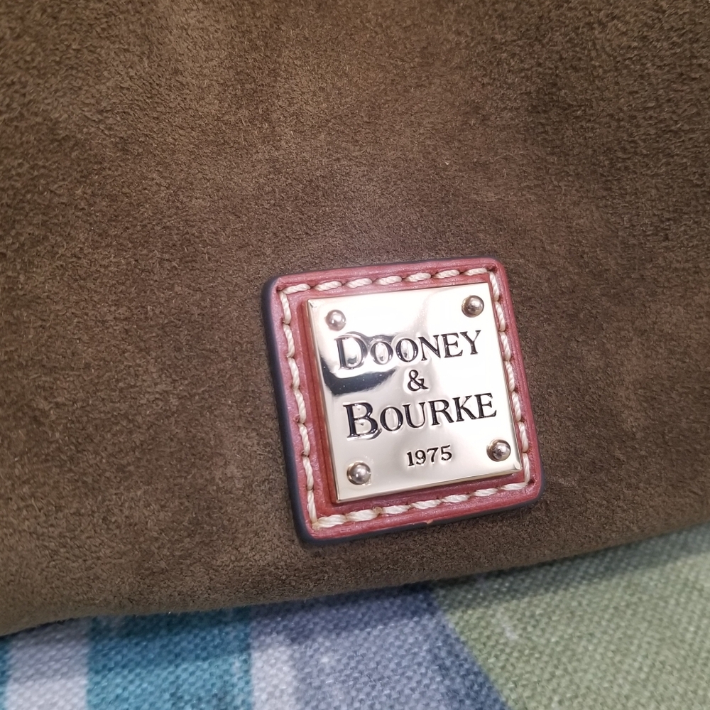 Dooney & Bourke Suede Mini Barlow Satchel In Olive Chic Purse Boho - Picture 3 of 13